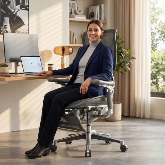 Ergo – Ergonomischer Premium-Bürostuhl mit Fußstütze