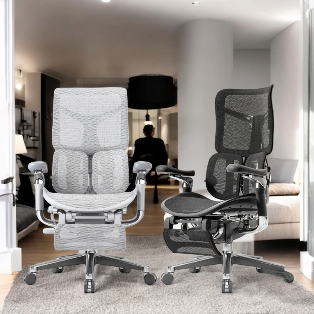 Ergo – Ergonomischer Premium-Bürostuhl mit Fußstütze