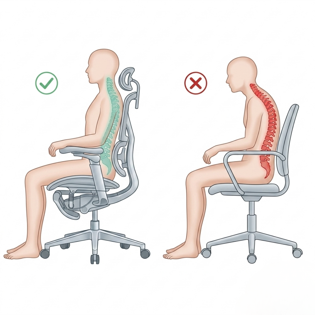 Ergo – Ergonomischer Premium-Bürostuhl mit Fußstütze