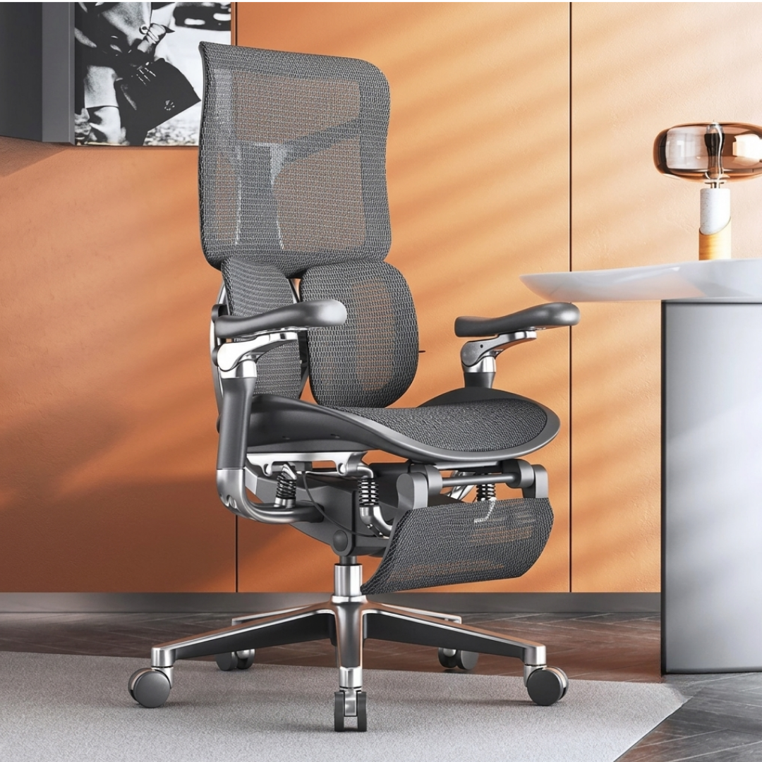 Ergo – Ergonomischer Premium-Bürostuhl mit Fußstütze