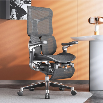 Ergo – Ergonomischer Premium-Bürostuhl mit Fußstütze